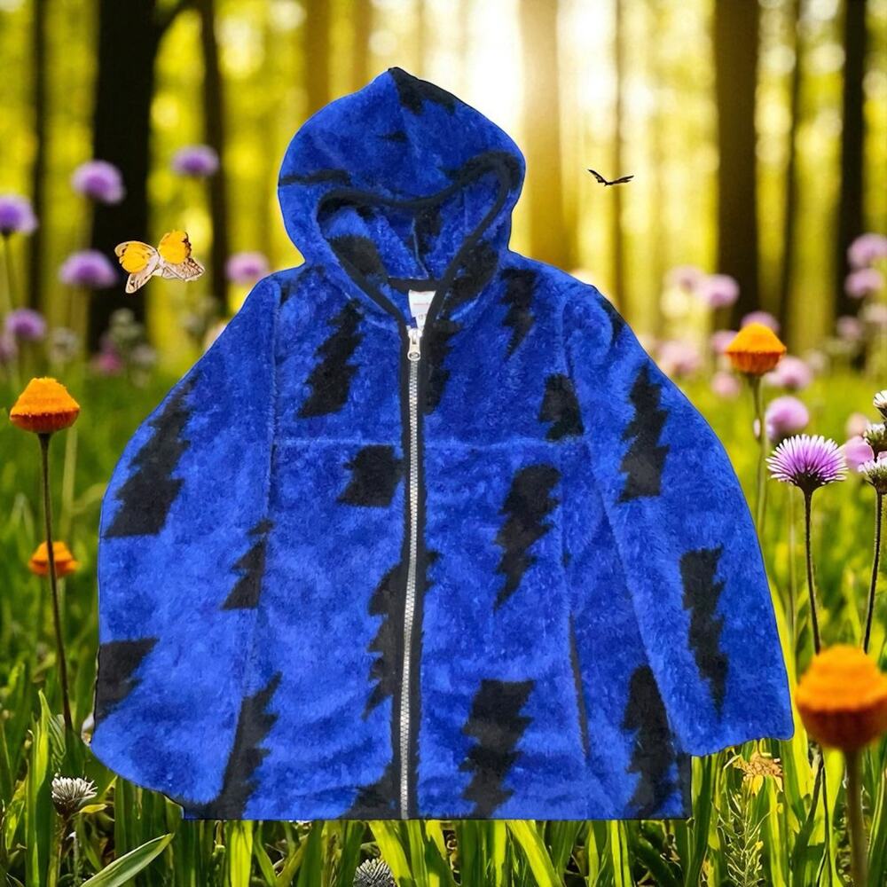 Hanna Andersson Kids Fleece Jacket Sz 5 110cm Marshmallow Coat Outerwear Blue